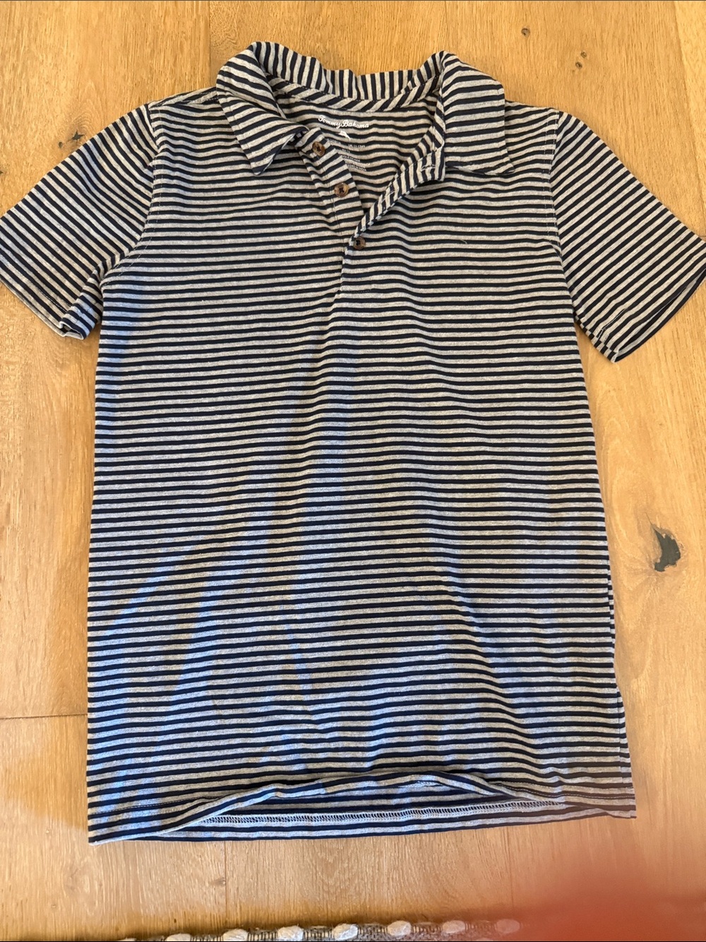 Tommy Bahama Boys Navy & White Striped Polo